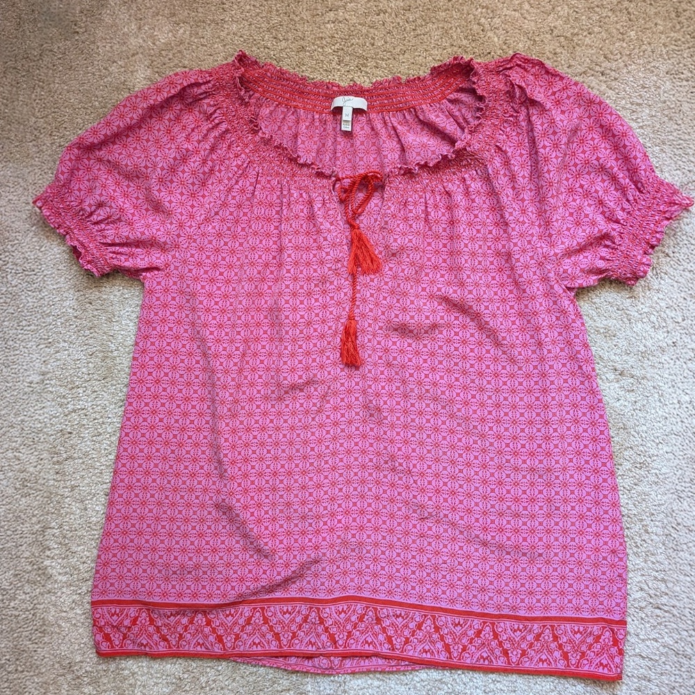 Joie Fusia Boho Silk Blouse - Medium